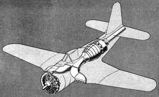 The arrangement of radial and jet engines in the Fireball (US Navy)